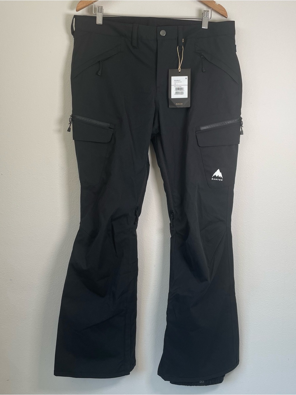 NEW Burton Women's Snowboard Flared Pants Gloria 2L Stretch Size L Black